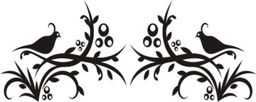Naklejka na ścianę motyl kwiaty dekor Ornament 145