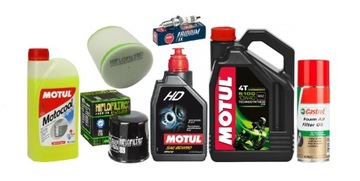 ZESTAW SERWISOWY OLEJ MOTUL 5100 FILTRY MOTO 500