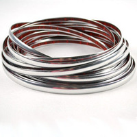 ГИБКИЕ ХРОМИРОВАННЫЕ ПОЛОСКИ ХРОМОВАЯ ДЕКОРАТИВНАЯ ПОЛОСКА 17мм 5 МЕТРОВ 1,7см