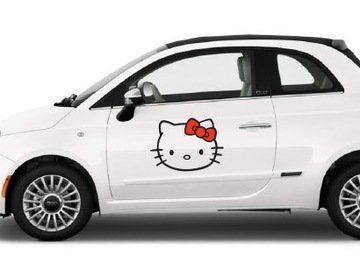 Naklejka na samochód Hello Kitty DUŻA komplet 2szt