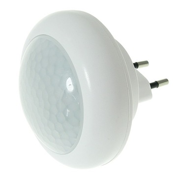 Lampa nocna LED PIR czujnik ruchu Lampka 230V 8LED