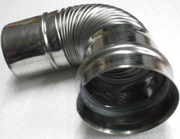 фото ориг. №2, Liner chimney knee 60mm 90° turbo vessel з gasket stainless steel 935