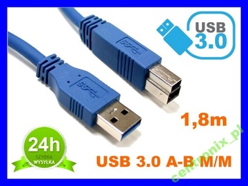 КАБЕЛЬ ДЛЯ СКАНЕР-ПРИНТЕРА USB 3.0 A-B 1,8 м HQ!