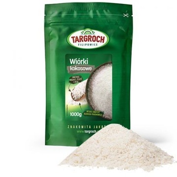 WIÓRKI KOKOSOWE Naturalne 1 kg TARGROCH