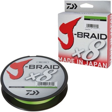 DAIWA J-BRAID X8 CHARTREUSE - 0.10 MM 150 M