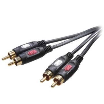 Kabel Przewód 2xRCA <> 2x RCA Cinch 2,5m Jakość Vivanco 24K STEREO Audio