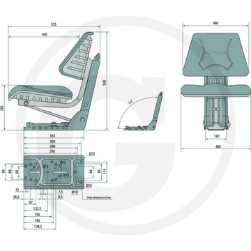 SIEDZENIE FOTEL URSUS C 330 C 360 MF3 255 ZETOR