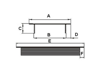 Решетка вентиляционная алюминиевая 60x245 I - черная