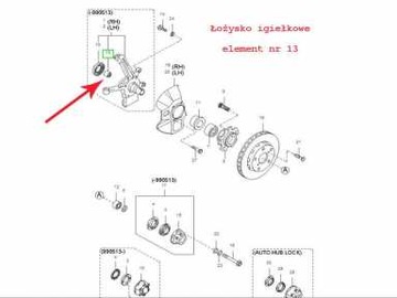 Игольчатый подшипник полуоси Киа Спортейдж, Ретона ф-ра