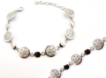 SREBRNA BRANSOLETA Z CYRKONIAMI SWAROVSKI GALERIA