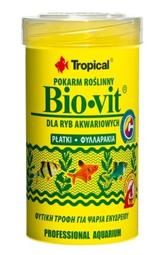 TROPICAL BIO-VIT 100ml POKARM ROŚLINNY DLA RYBEK