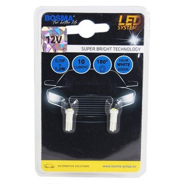 LED 12V T05 1XSMD 3528 BIALA