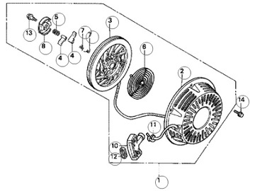 Honda GX270 GX390 Spring Starter 28443-Ze2-W01