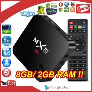 Smart TV BOX ANDROID 4x2 ГГц 2 ГБ ОЗУ KODI XBMC