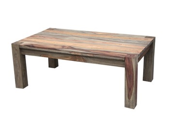 STOLIK KAWOWY Drewniany Ława Drewniana Palisander Lite Drewno 120 cm GREY