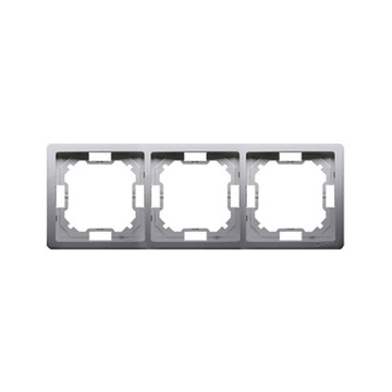 Kontakt Simon BASIC RAMKA potrójna stand.Stal INOX