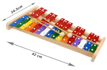 CYMBAŁKI 27 TONOWE Dzwonki Chromatyczne DREWNO KOL