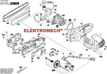 BOSCH KOŁO ZĘBATE PIŁY ŁAŃCUCHOWEJ AKE 30 35 40