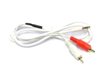 Przyłącze CHINCH 2x RCA na JACK 3.5mm 2,5m białe