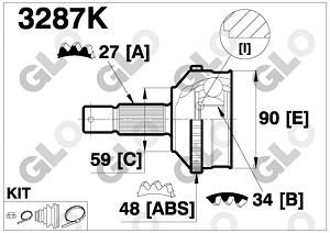 KLOUB CITROEN JUMPY EVASION I PEUGEOT EXPERT 806 1.6 1.8 1.9D 2.0 1994-