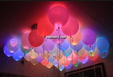 KOLOROWE ŚWIECĄCE BALONY LED 5x BALON URODZINY HIT