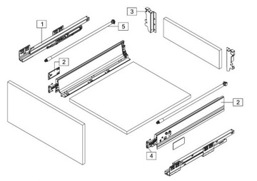 SZUFLADA SYSTEMBOX TB10 AMIX ŚREDNIA 500mm