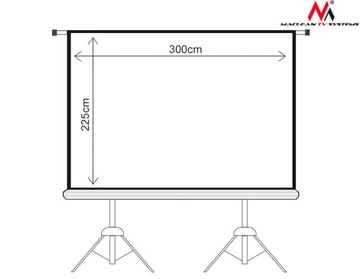 ПРОЕКЦИОННЫЙ ЭКРАН НА ШТАТИВАХ 300x225 150 ДЮЙМОВ ПОРТАТИВНЫЙ ШТАТИВ MACLEAN MC-712