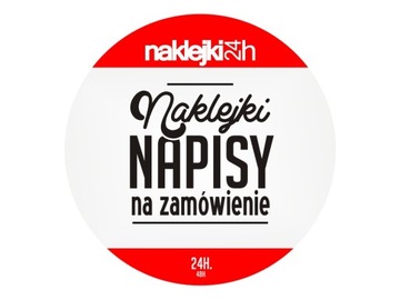 NAKLEJKI WYCINANE PLOTEROWO, Napisy na zamówienie