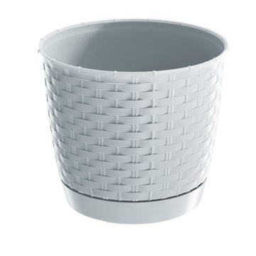 Ratanowa Doniczka z podstawką śr30 x h26cm Okrągła