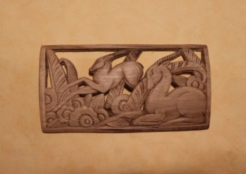 Декор 21x11 см, аппликация ANTILOPA, stucco-D140