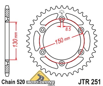 Комплект привода Yamaha YZ 125 99-01 Усиленный.