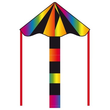 Kolorowy latawiec Simple Flyer Black Rainbow 85cm