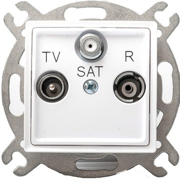 POLMARK ROSA gniazdo RTV-SAT BIAŁE GPA-QS/m