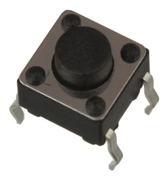 Mikroprzycisk THT P052 6x6x5 czarny