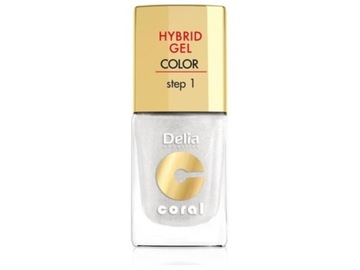 Delia Cosmetics Coral Hybrid Gel Emalia do paznokci nr 32 biały perłowy 11m