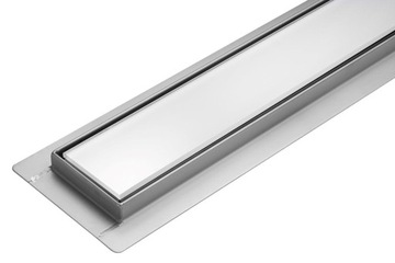 ODPŁYW LINIOWY 90 cm BIAŁY STAL NISKI SYFON 52 mm