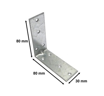 KĄTOWNIK ŁĄCZNIK Z PRZETŁOCZENIEM 80x80x30 10 szt