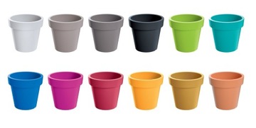 фото ориг. №6, Flowerpot prosperplast 16 centimeters x 16 x 14, 5 centimeters diameter 16 centimeters plastic shades of orange