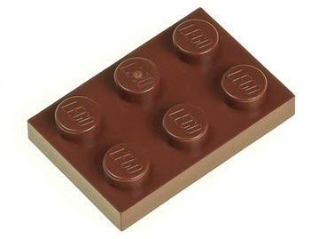 LEGO Płytka zwykła 2x3 3021 4211189 brązowa - 2 szt.