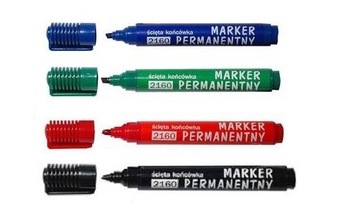 MARKER PERMANENTOWY, WODOODPORNY, OKRĄŁY,MIX KOLOR