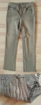 spodnie dżins jeans ćwieki nity r.M klasyczne