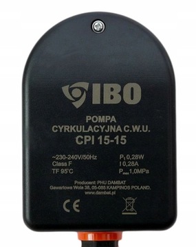 ЦИРКУЛЯЦИОННЫЙ НАСОС ГВС IBO CPI 15-15 1/2 ЦИРКУЛЯЦИЯ