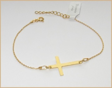 Zlatý náhrdelník a náušnice Krížik krížik striebro