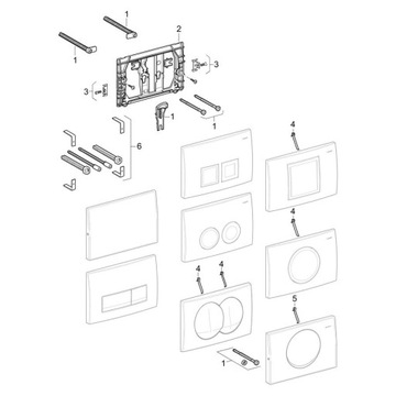 НАБОР штифтов и толкателей GEBERIT ДЛЯ DELTA UP100
