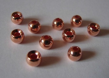 KORALIKI korale MOSIĘŻNE COPPER 10-sztuk 3,8 mm