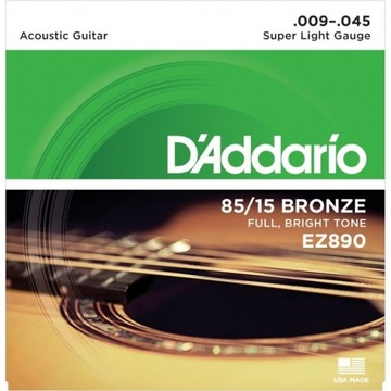 D'ADDARIO ORYGINALNE struny do akustycznej EZ890