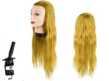 Fryzjerska główka treningowa włosy blond long 70cm