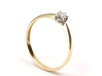 ОБРУЧАЛЬНОЕ КОЛЬЦО из ЗОЛОТА 585 ПРОБЫ С БРИЛЛИАНТОМ. ВС/Ч