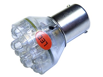 żarówka 24 LED P21W Ba15s Kierunkowskaz Żółta 12V