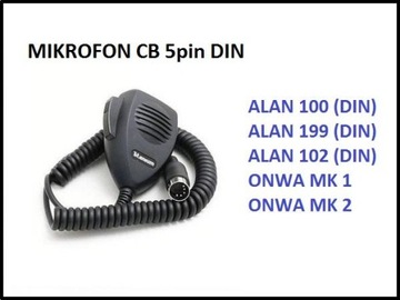 Микрофон Груша CB 5pin DIN TITANIUM ALAN ONWA